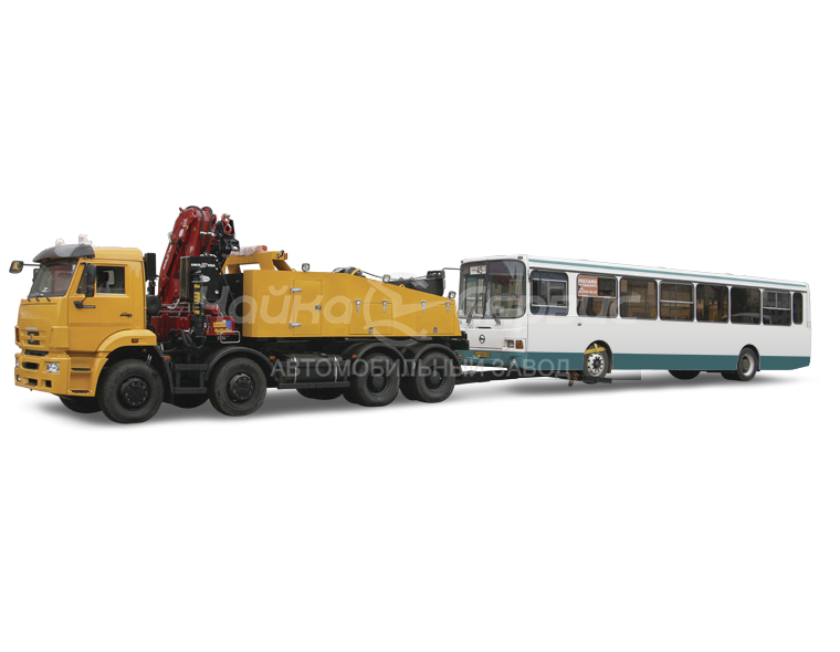 Эвакуатор КАМАЗ-65201 с частичной погрузкой